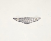 USCG Auxiliary silver pilot wings miniature device - back